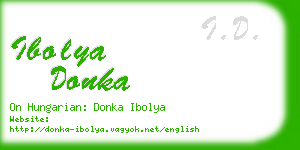 ibolya donka business card